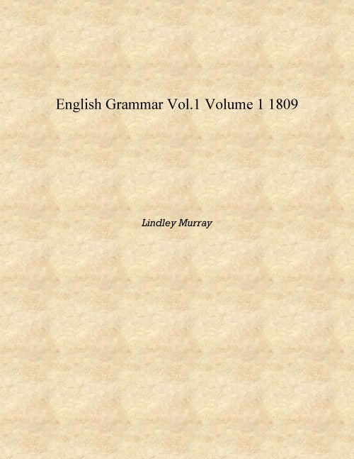 English Grammar vol.1 1 - Gyan Books - Distacart