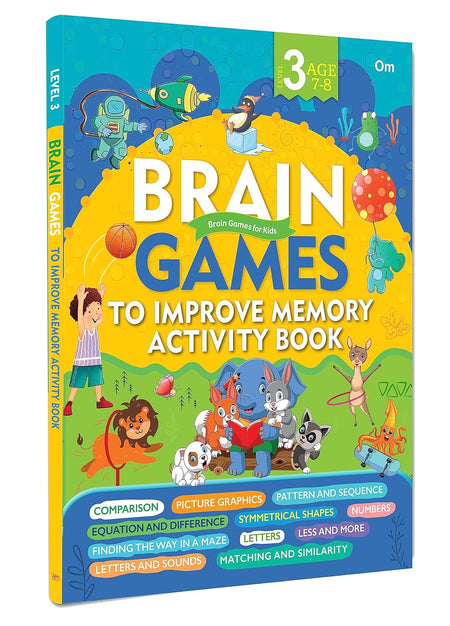Brain Games to Improve Memory Activity Book Level 3 - Om Books