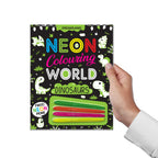 Dreamland Publications Dinosaurs Neon Colouring World Book for Kids Age 4 - 7 years with Neon Pens - Distacart