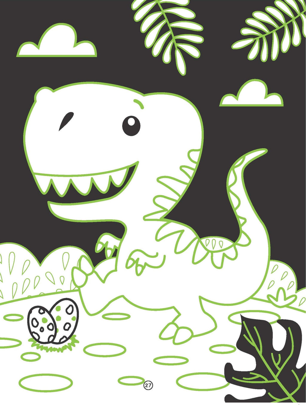 Dreamland Publications Dinosaurs Neon Colouring World Book for Kids Age 4 - 7 years with Neon Pens - Distacart