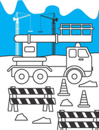 Dreamland Publications Vehicles Neon Colouring World Book for Kids Age 4 - 7 years with Neon Pens - Distacart