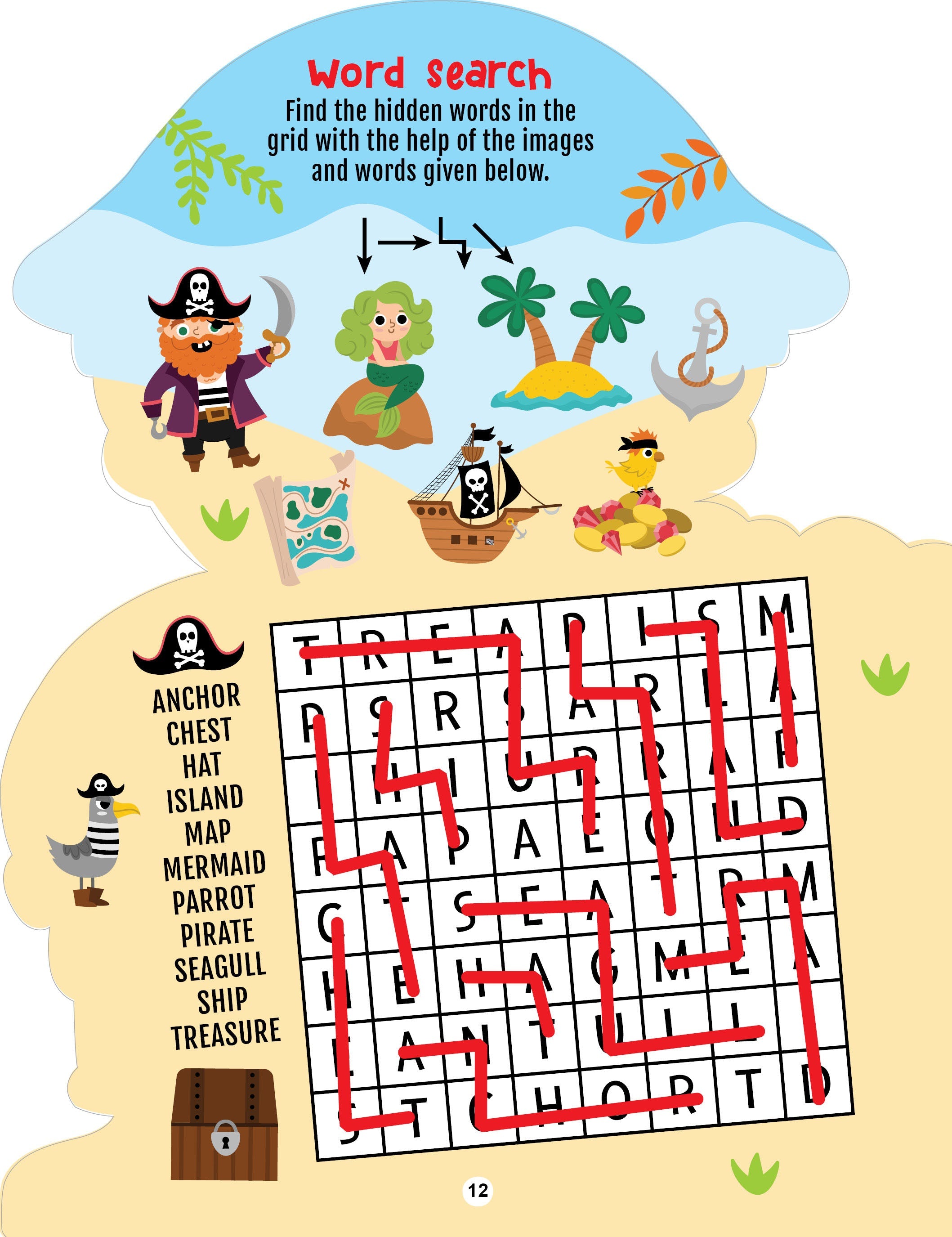 Dreamland Publications Step into the Pirates World - Activity and Colouring Fun Book for Age 4+ - Distacart