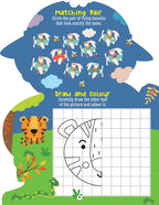 Dreamland Publications Step into the Animal Kingdom- Activity and Colouring Fun Book for Age 4+ - Distacart
