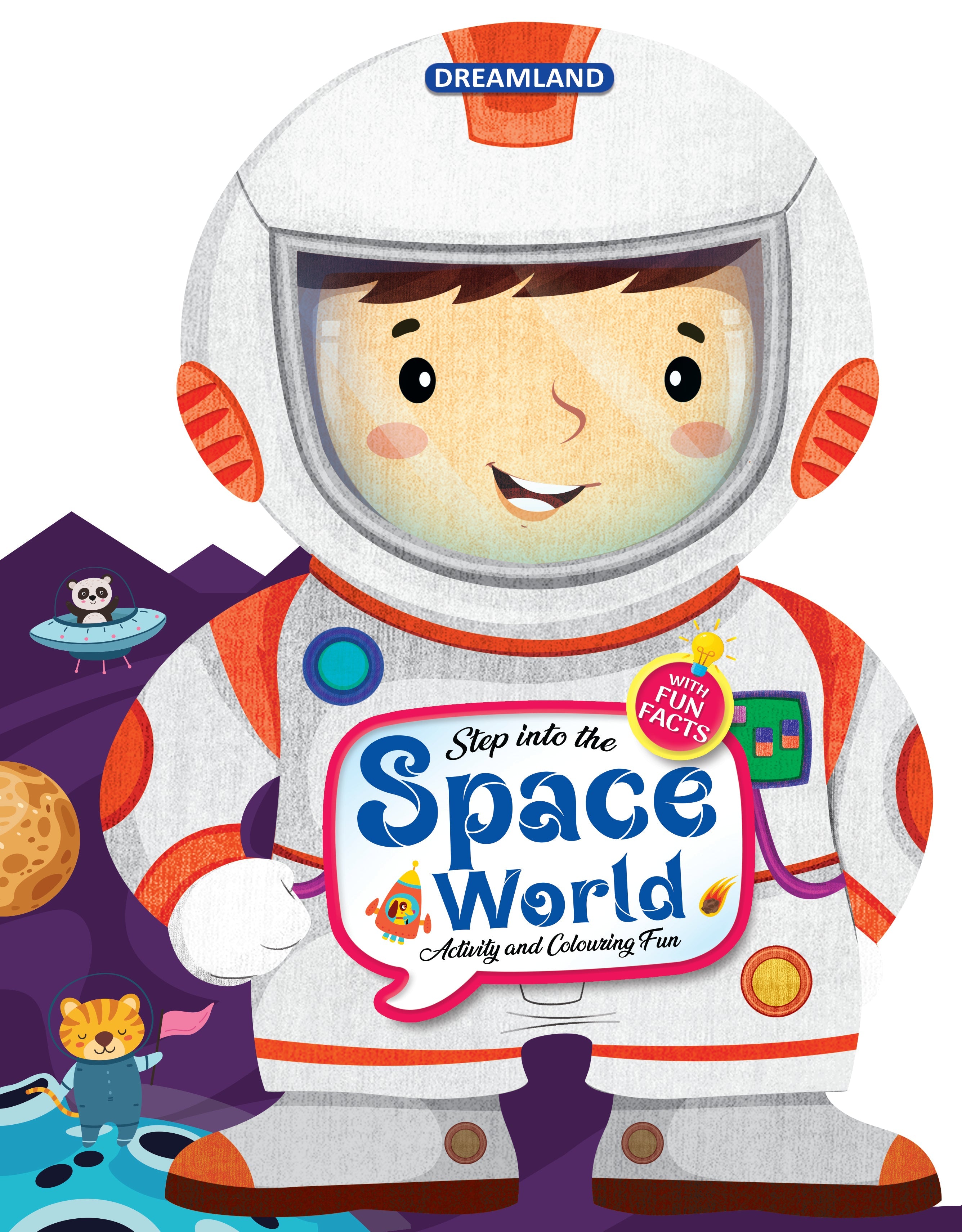 Dreamland Publications Step into the Space World - Activity and Colouring Fun Book for Age 4+ - Distacart