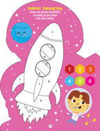 Dreamland Publications Step into the Space World - Activity and Colouring Fun Book for Age 4+ - Distacart