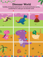 Dreamland Publications Daring Dino Scissors Skills Activity Book for Kids Age 4 - 7 years | With Child- Safe Scissors, Games and Mask - Distacart