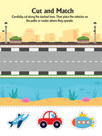 Dreamland Publications Ultimate Vehicles Scissors Skills Activity Book for Kids Age 4 - 7 years | With Child- Safe Scissors, Games and Mask - Distacart