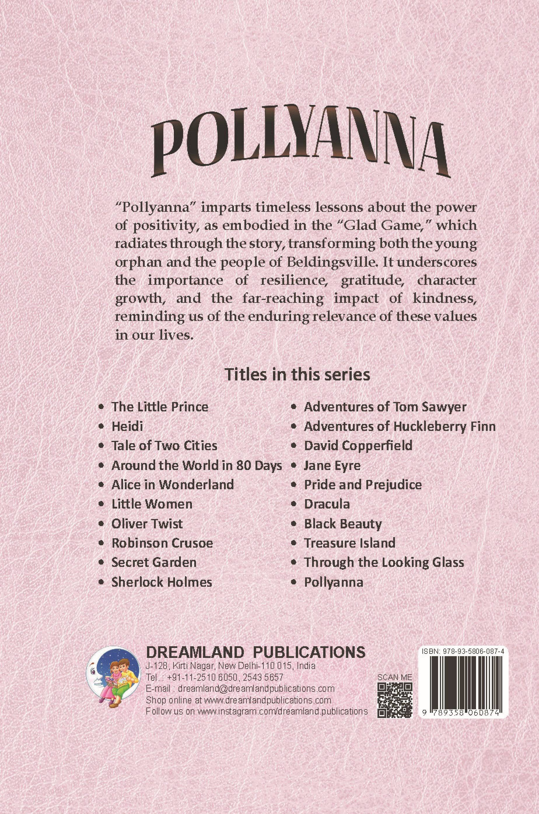 Dreamland Publications Pollyanna - Illustrated Abridged Classics for Children with Practice Questions - Distacart