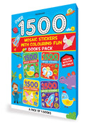 Dreamland Publications 1500 Mosaic Stickers with Colouring Fun Books Pack - A Set of 4 Books - Distacart