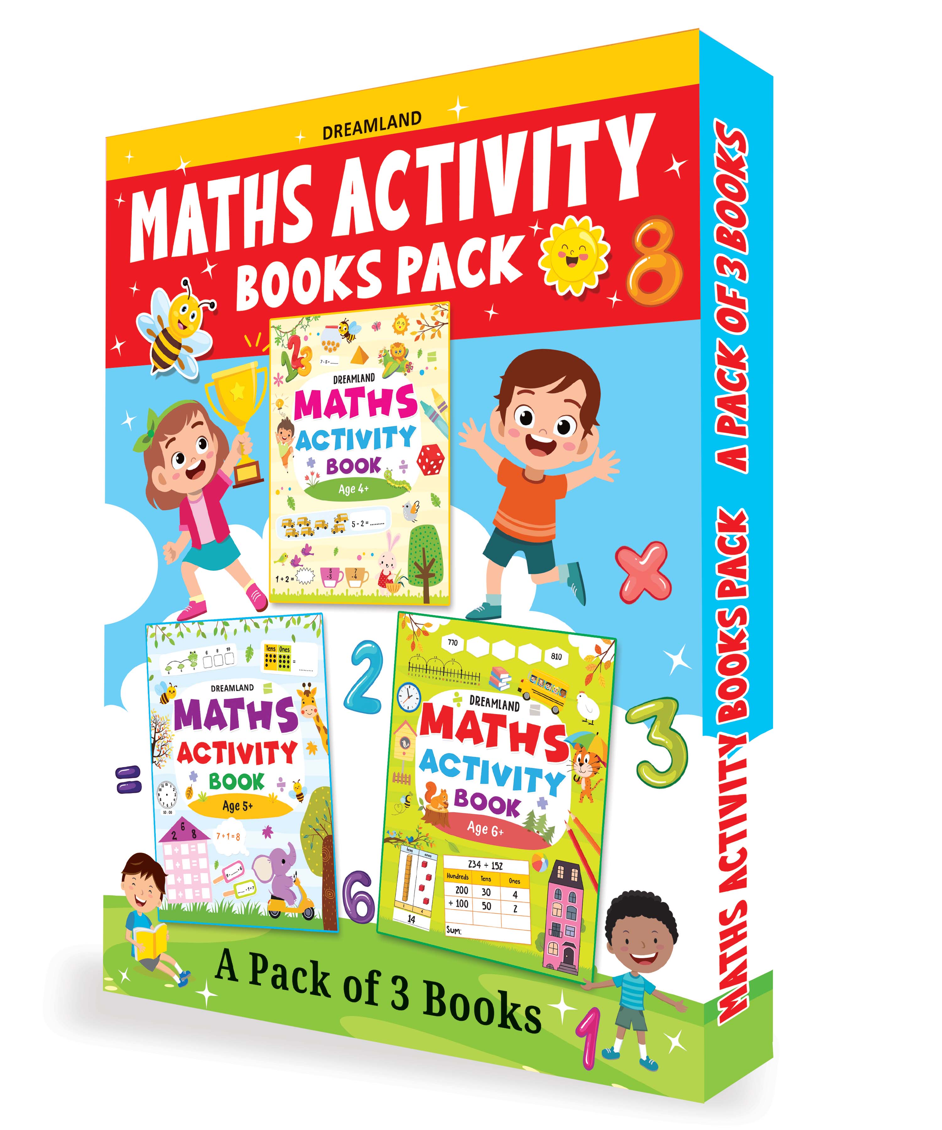 Dreamland Publications Maths Activity Books Pack- A Set of 3 Books - Distacart