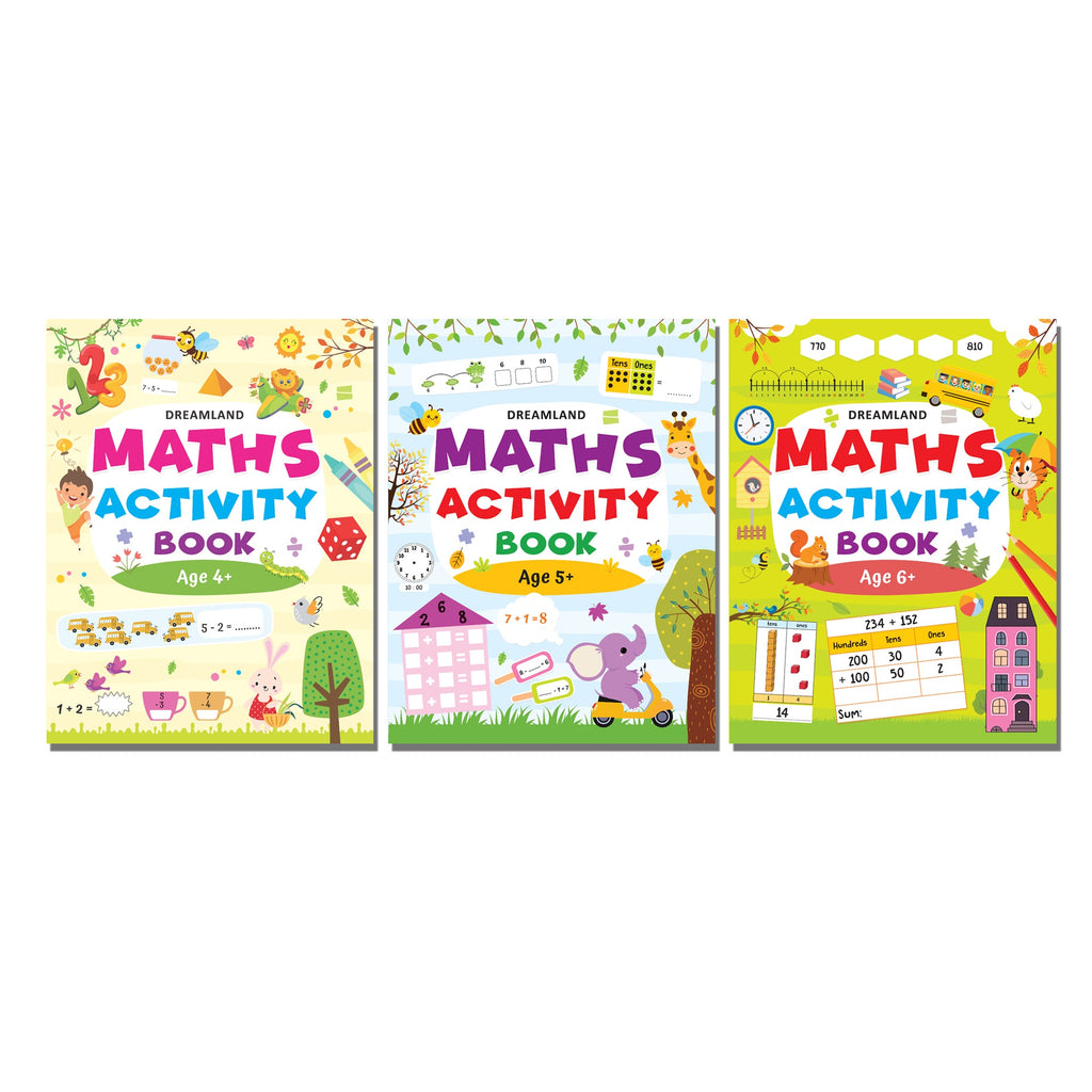 Dreamland Publications Maths Activity Books Pack- A Set of 3 Books - Distacart