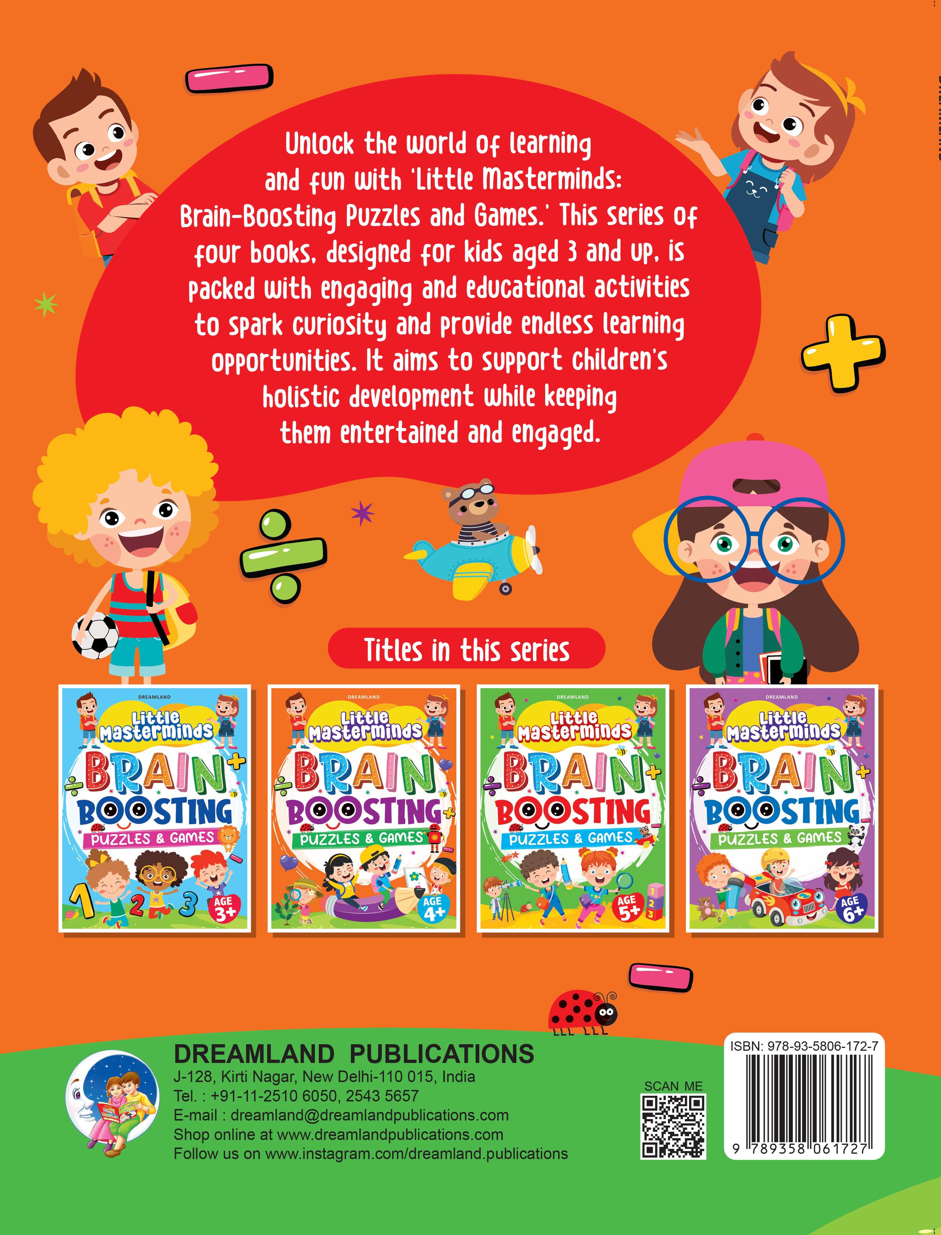 Dreamland Publications Little Masterminds: Brain Boosting Puzzles & Games Activity Book for Kids Age 4 and Up - Distacart