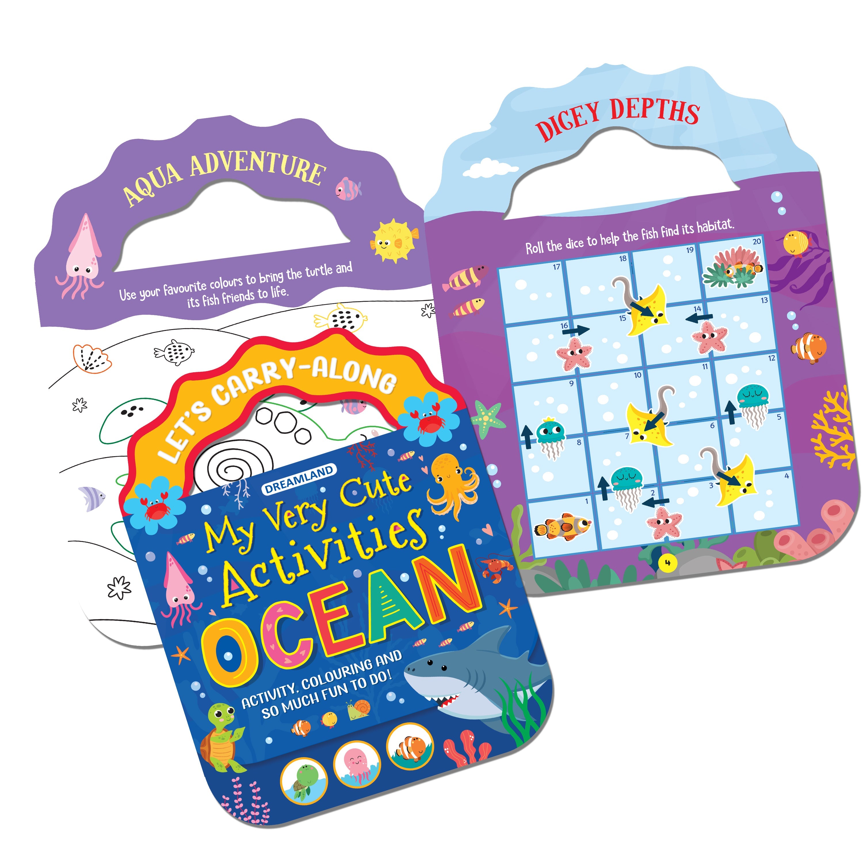 Dreamland Publications Ocean- Let's Carry-Along Activity, Colouring Book for Kids Age 3 -8 years (My Very Cute Activities Series) - Distacart
