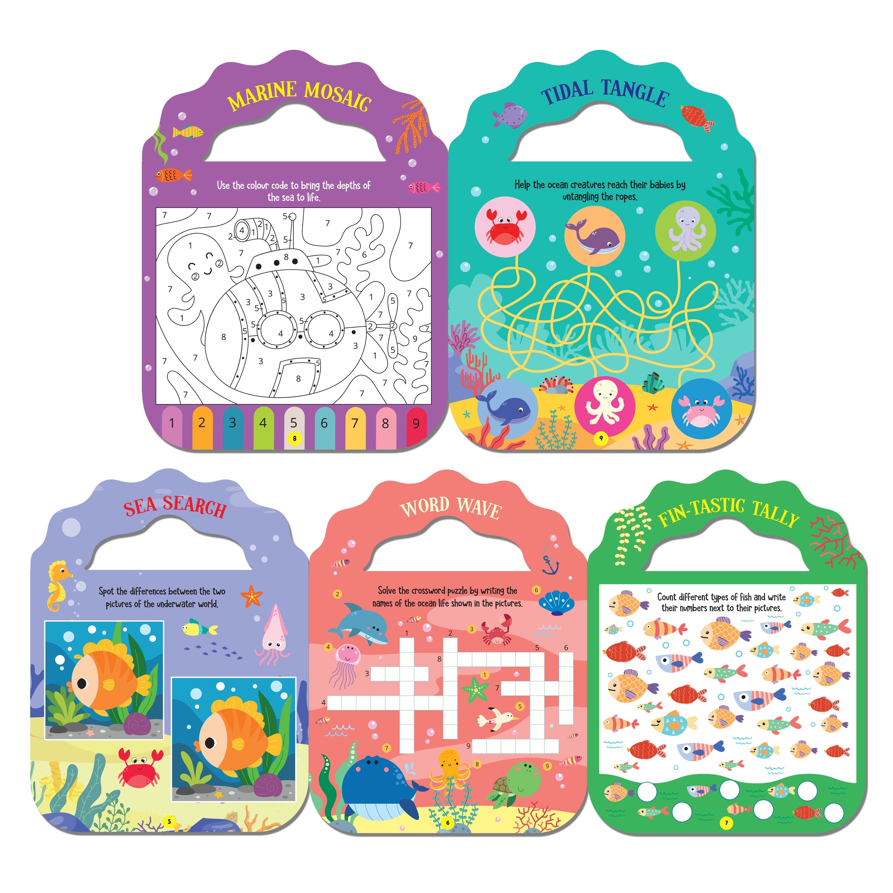 Dreamland Publications Ocean- Let's Carry-Along Activity, Colouring Book for Kids Age 3 -8 years (My Very Cute Activities Series) - Distacart