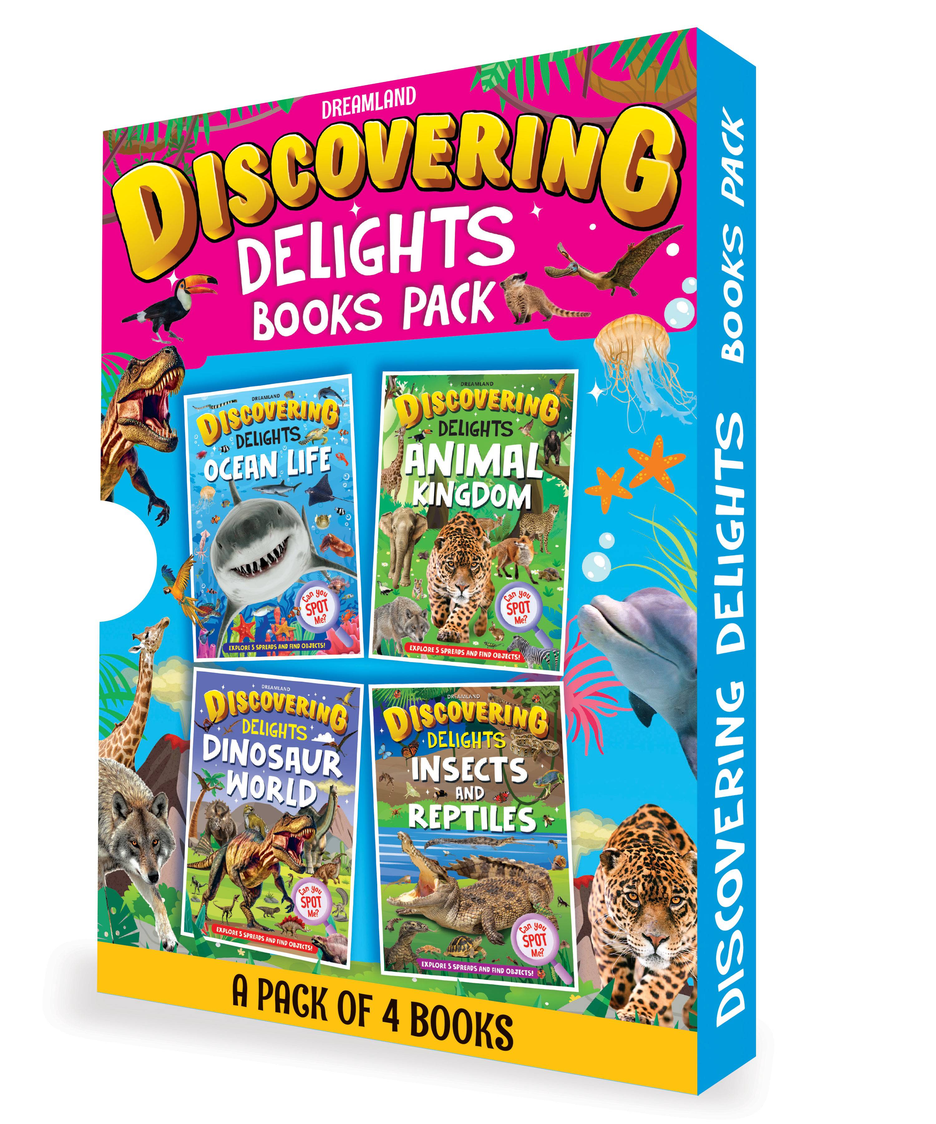 Dreamland Publications Discovering Delights Activity Book Pack for Kids Age 4 -10 years - A Set of 4 Books - Distacart