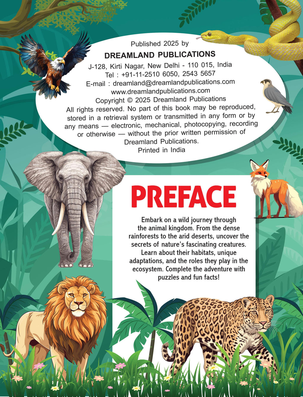 Dreamland Publications Junior Genius: Amazing Animals – A Fun-Filled Learning Book for Kids Age 7+ | Discover Incredible Creatures with Facts, Activities, and Puzzles - Distacart