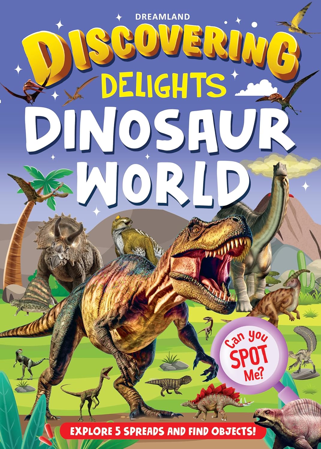 Dreamland Publications Dinosaur World Discovering Delights Flap Book for Kids Age 4 - 10 years - Distacart