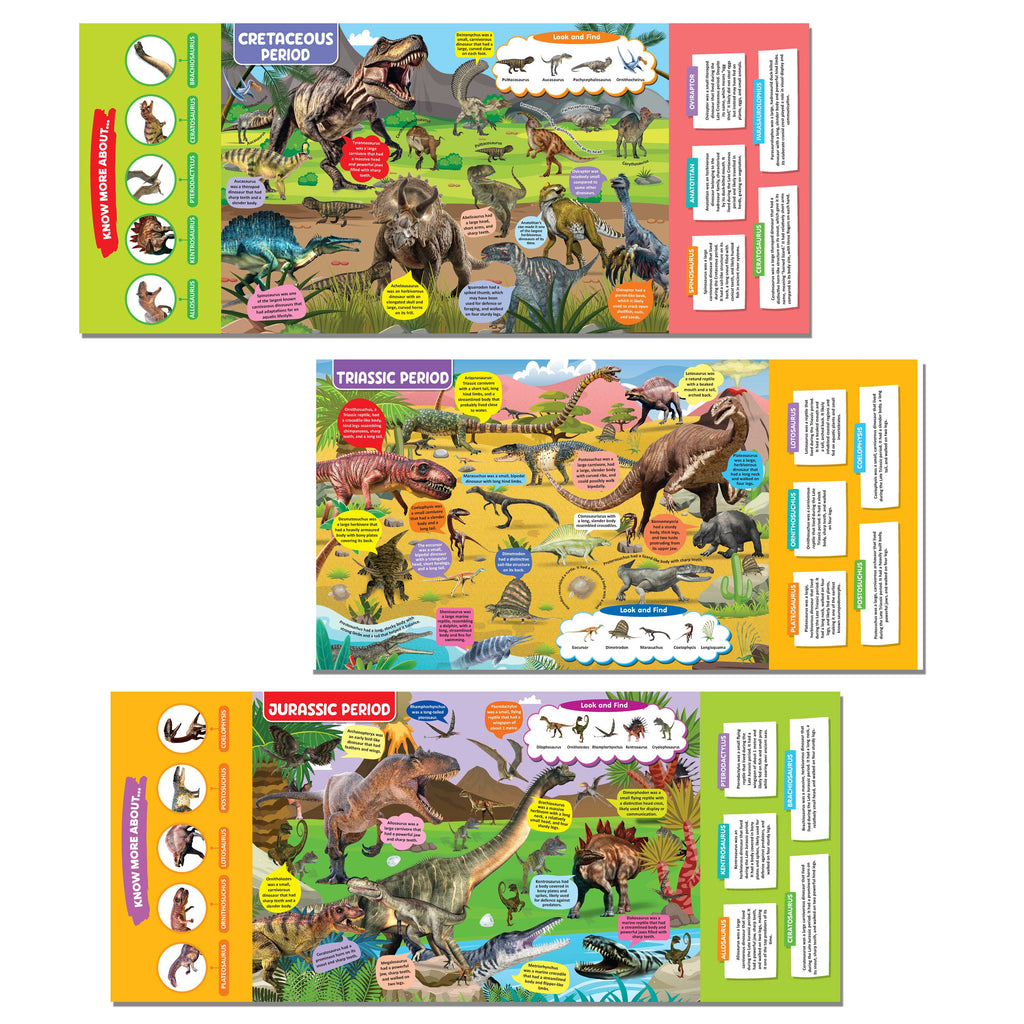 Dreamland Publications Dinosaur World Discovering Delights Flap Book for Kids Age 4 - 10 years - Distacart