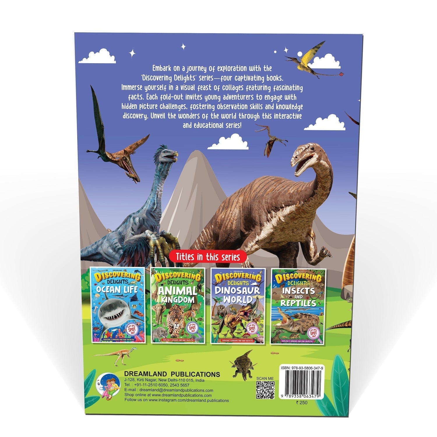 Dreamland Publications Dinosaur World Discovering Delights Flap Book for Kids Age 4 - 10 years - Distacart