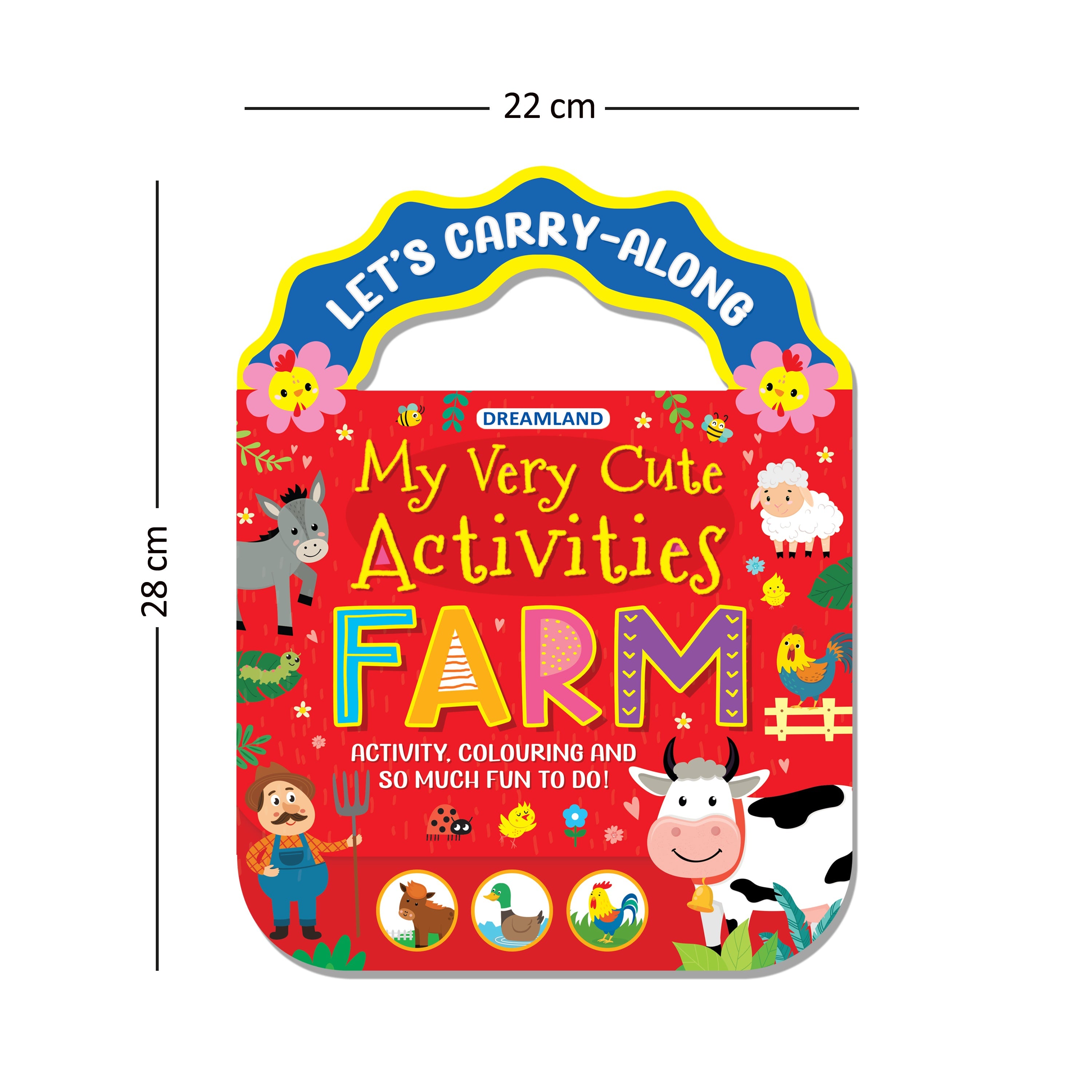 Dreamland Publications Farm- Let's Carry-Along Activity, Colouring Book for Kids Age 3 -8 years (My Very Cute Activities Series) - Distacart