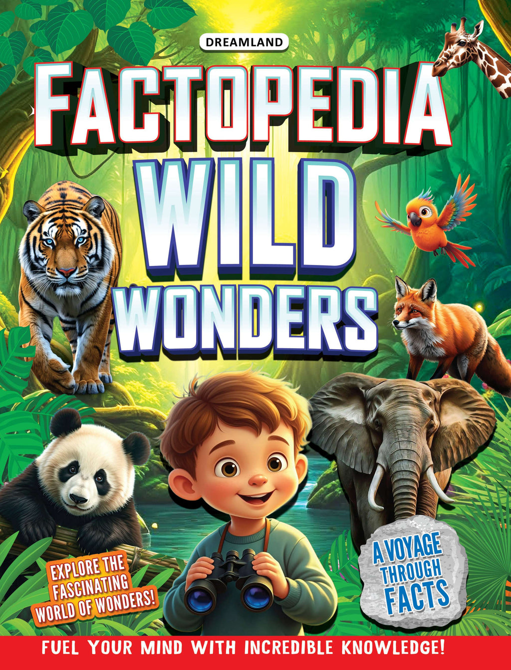 Dreamland Publications Factopedia Wild Wonders: A Fun Fact Book About Wildlife, Nature & Creatures for Kids Age 6+ - Distacart
