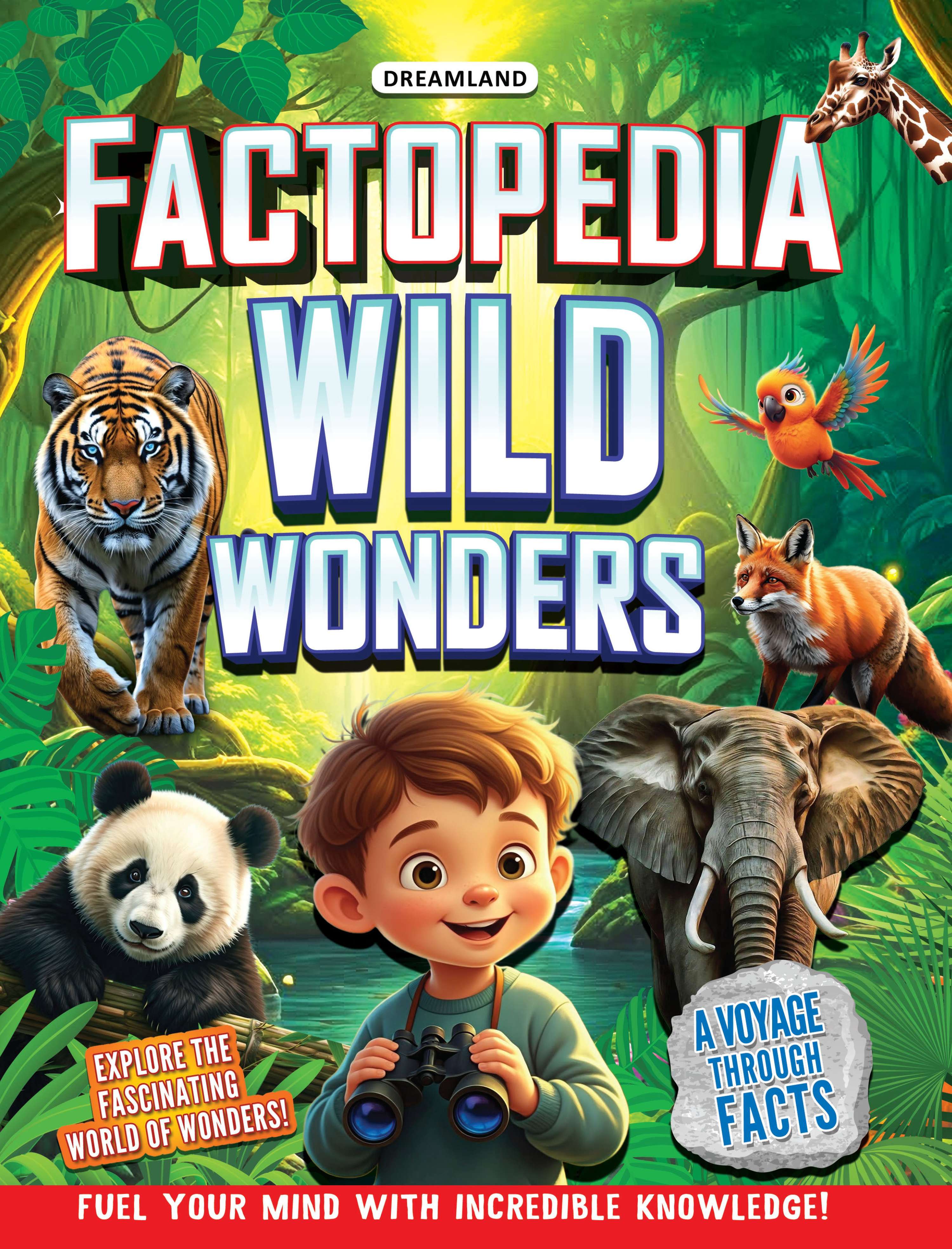 Dreamland Publications Factopedia Wild Wonders: A Fun Fact Book About Wildlife, Nature & Creatures for Kids Age 6+ - Distacart