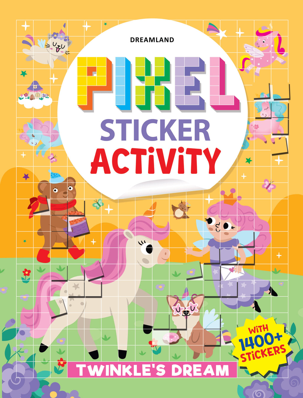 Dreamland Publications Pixel Sticker Activity Book: Twinkle's Dream – Over 1,400 Stickers for Kids Age 4+ | Magical Pixel Art Scenes, Sticker Puzzles - Distacart