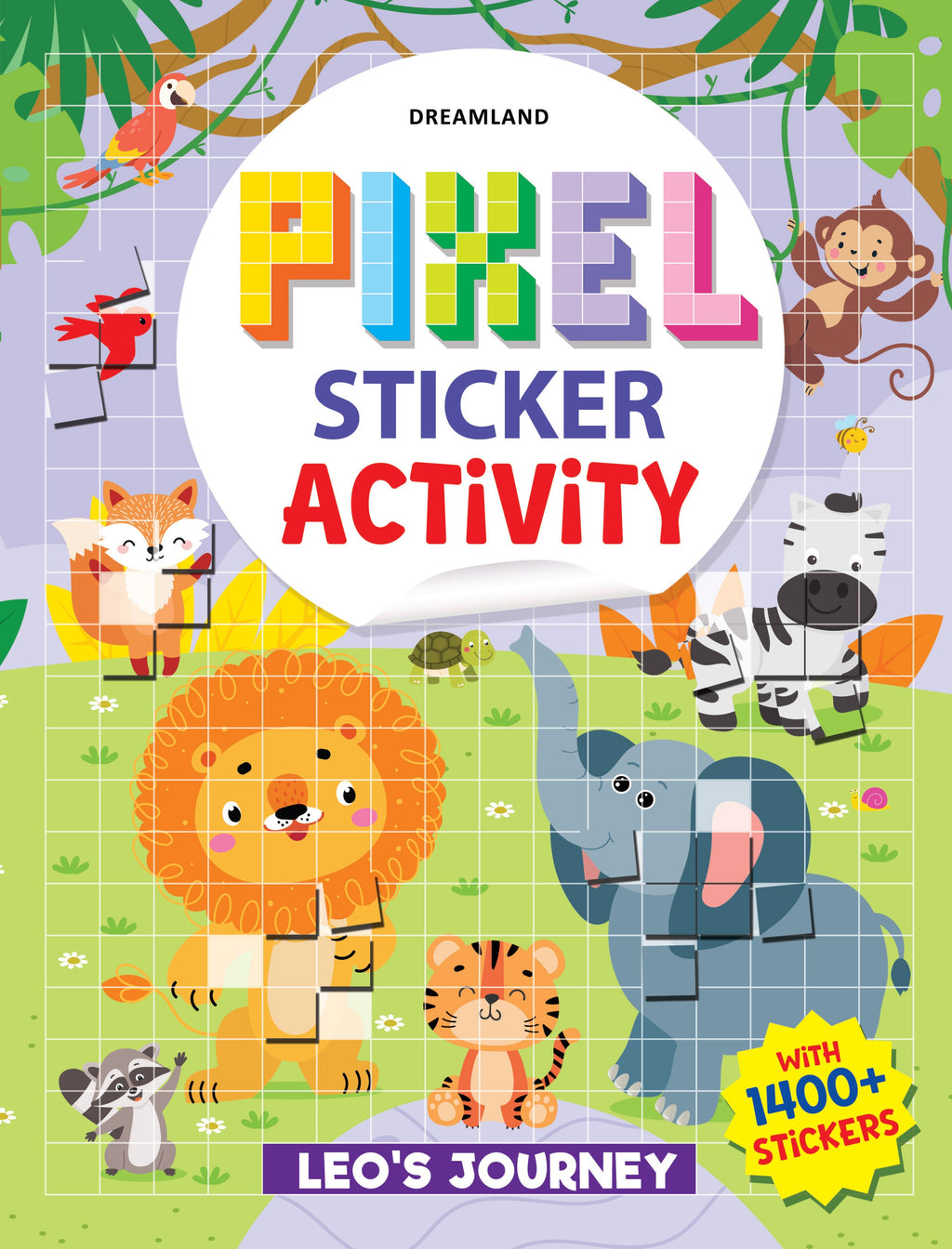 Dreamland Publications Pixel Sticker Activity Book: Leo's Journey – Over 1,400 Stickers for Kids Age 4+ | Adventure-Themed Pixel Art, Sticker Puzzles - Distacart