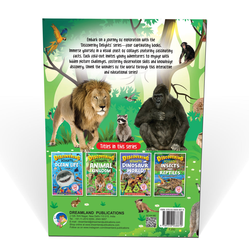 Dreamland Publications Animal Kingdom Discovering Delights Flap Book for Kids Age 4 - 10 years - Distacart