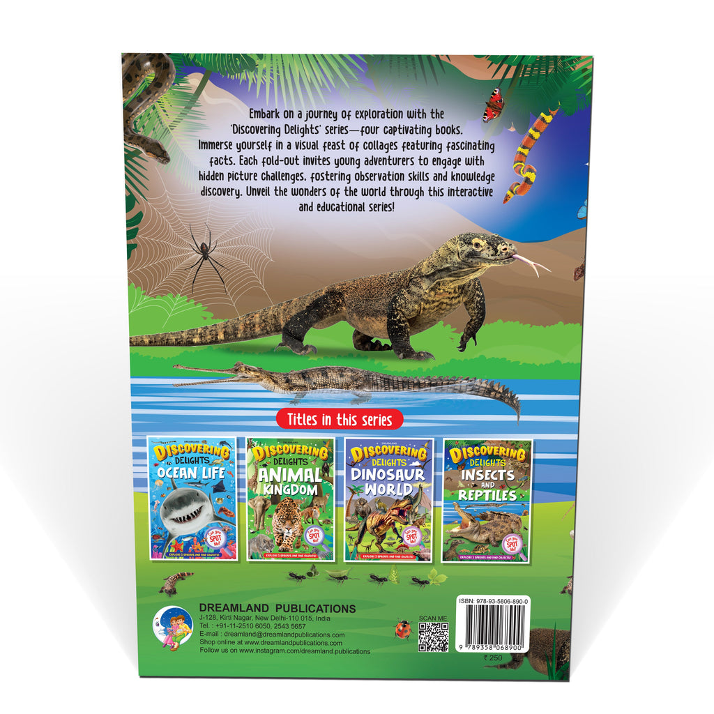 Dreamland Publications Insects and Reptiles Discovering Delights Flap Book for Kids Age 4 - 10 years - Distacart