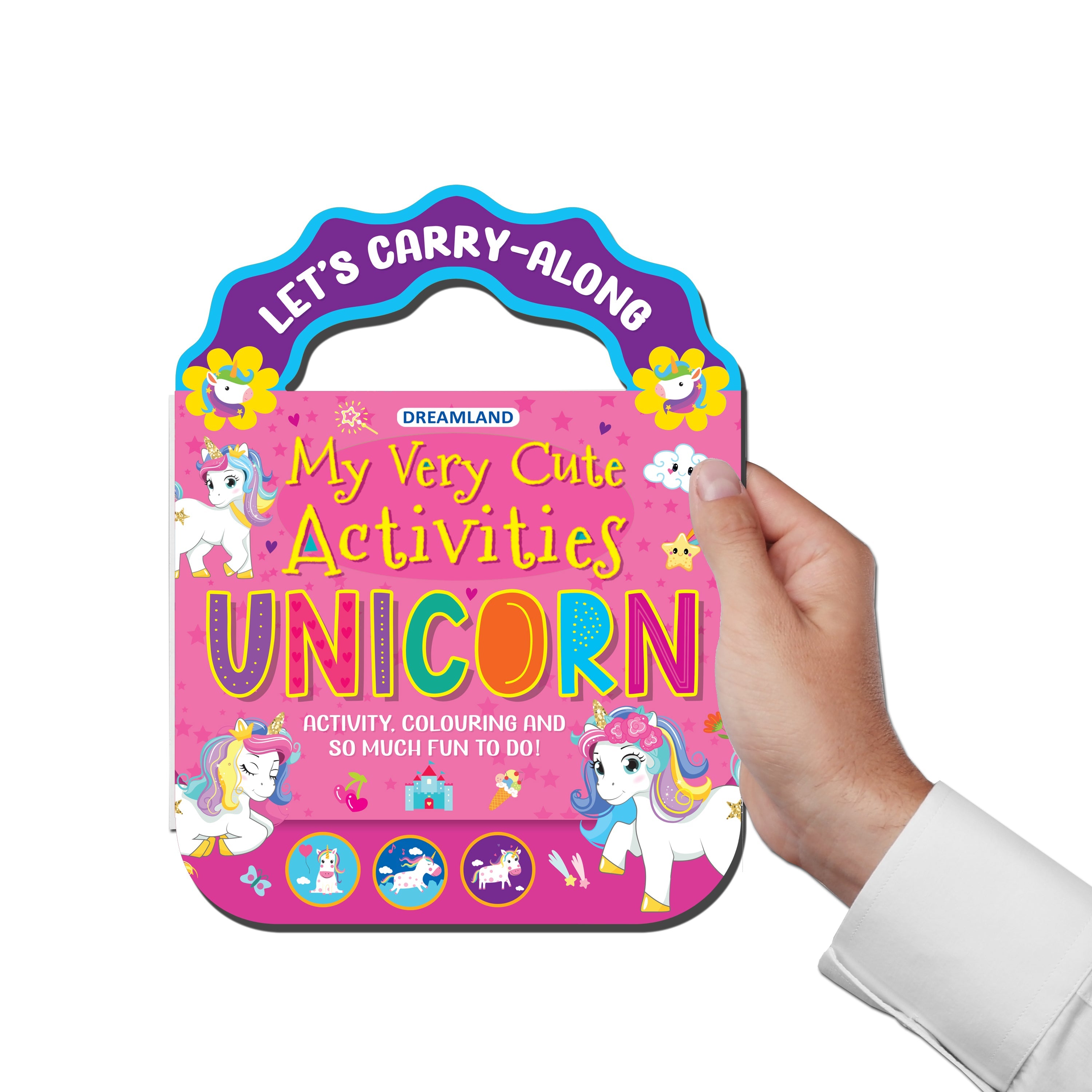 Dreamland Publications Unicorn- Let's Carry-Along Activity, Colouring Book for Kids Age 3 -8 years (My Very Cute Activities Series) - Distacart