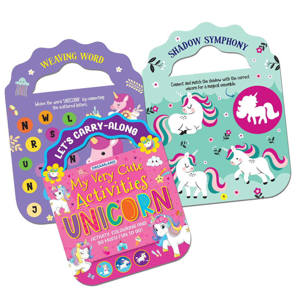 Dreamland Publications Unicorn- Let's Carry-Along Activity, Colouring Book for Kids Age 3 -8 years (My Very Cute Activities Series) - Distacart