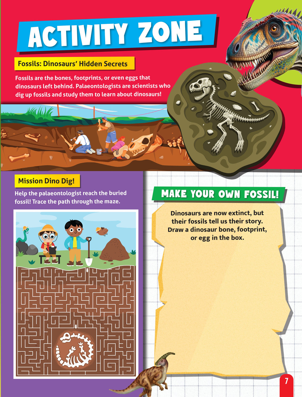 Dreamland Publications Junior Genius: Dino Discovery – A Fun-Filled Learning Book for Kids Age 7+ | Explore the World of Dinosaurs with Facts, Games, Puzzles - Distacart