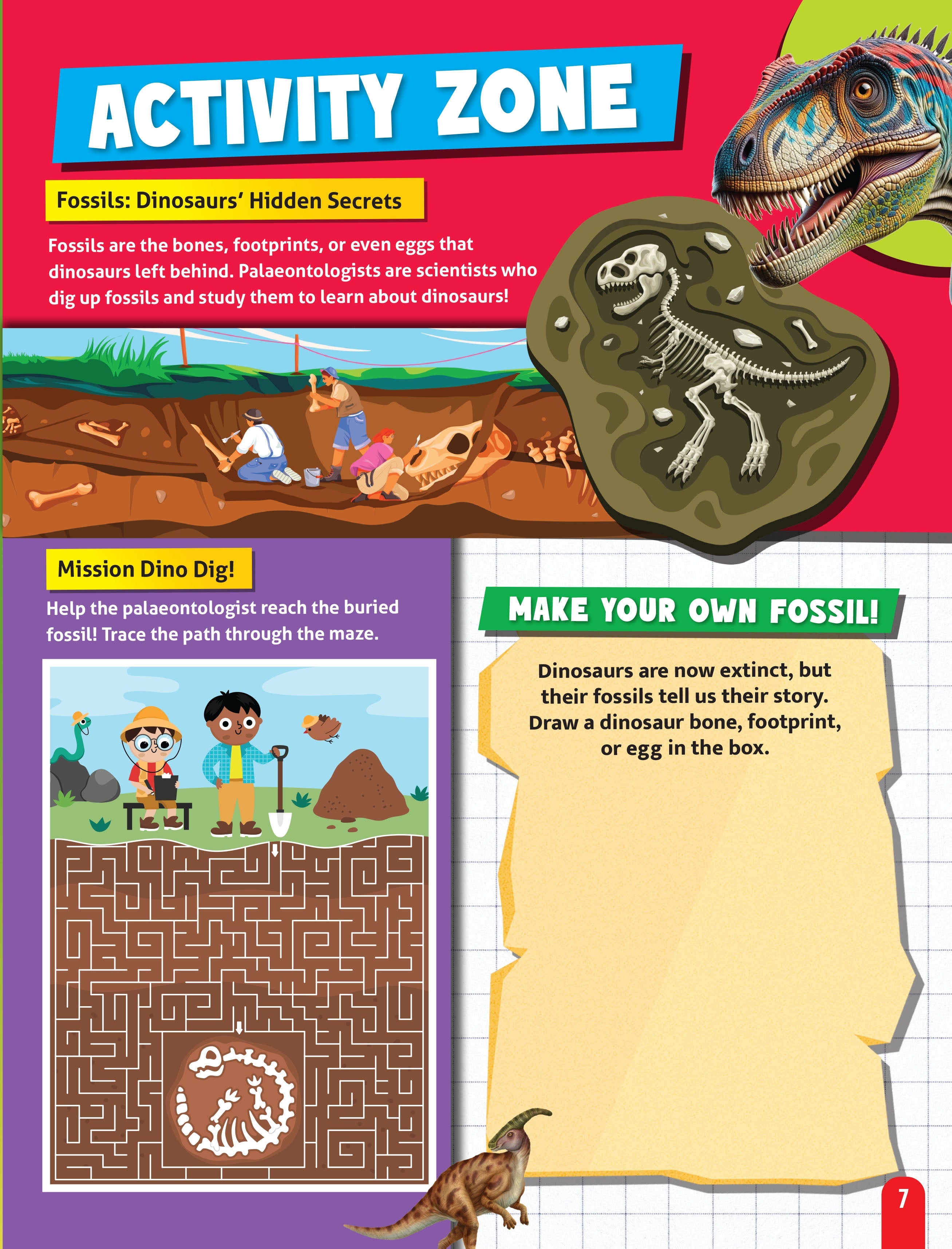 Dreamland Publications Junior Genius: Dino Discovery – A Fun-Filled Learning Book for Kids Age 7+ | Explore the World of Dinosaurs with Facts, Games, Puzzles - Distacart