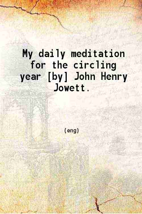 My daily meditation for the circling year - Gyan Books - Distacart