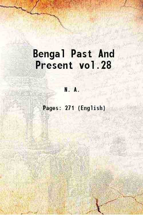 Bengal Past And Present vol.28 - Gyan Books - Distacart