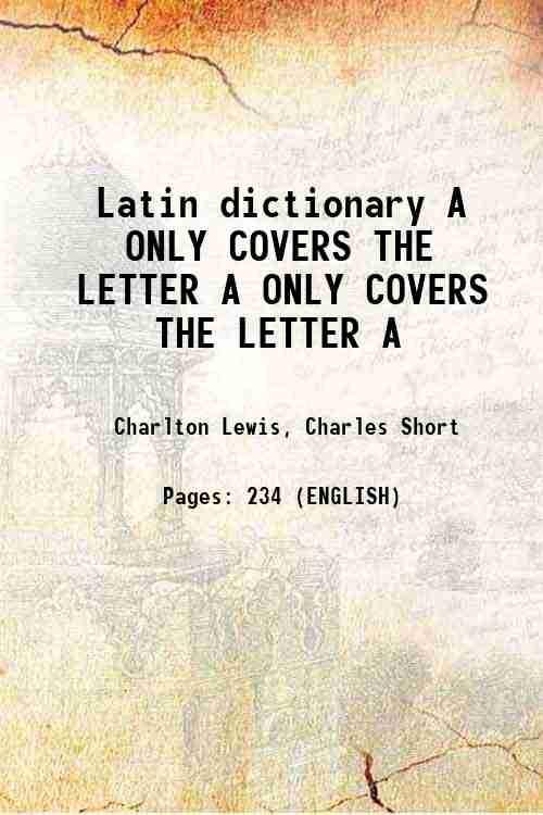 Latin dictionary A - Gyan Books - Distacart