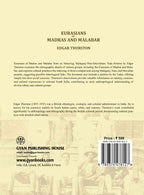 Eurasians of Madras and Malabar Note on Tattooing; Malagasy-Nias-Dravidians; Toda Petition - Gyan Books - Distacart