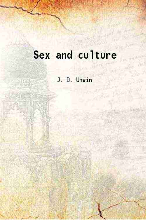 Sex and culture - Gyan Books - Distacart