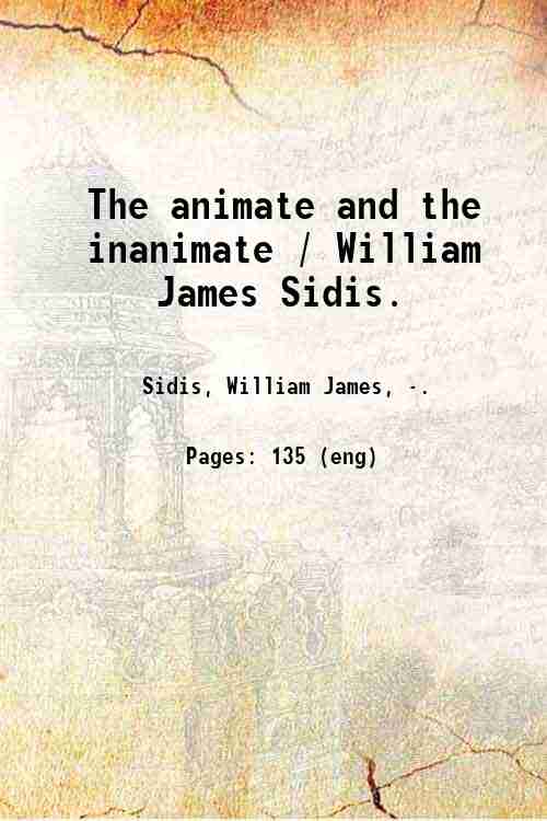 The Animate And The Inanimate - Gyan Books - Distacart
