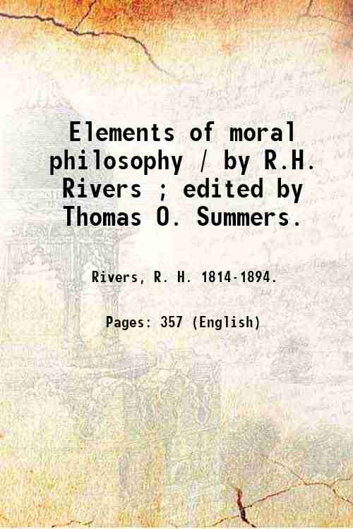 Elements of moral philosophy - Gyan Books - Distacart