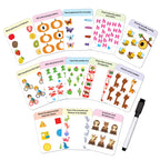 Dreamland Publications Flash Cards Activity - 30 Double Sided Wipe Clean Flash Cards for Kids (With Free Pen) - Distacart