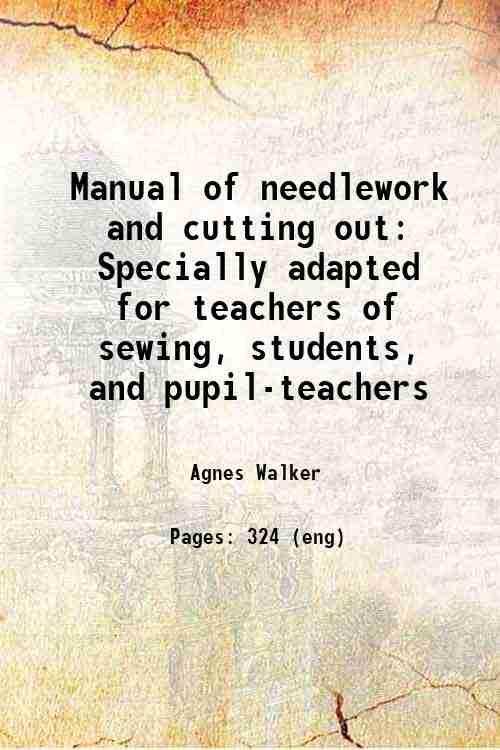 Manual of needlework and cutting out - Gyan Books - Distacart