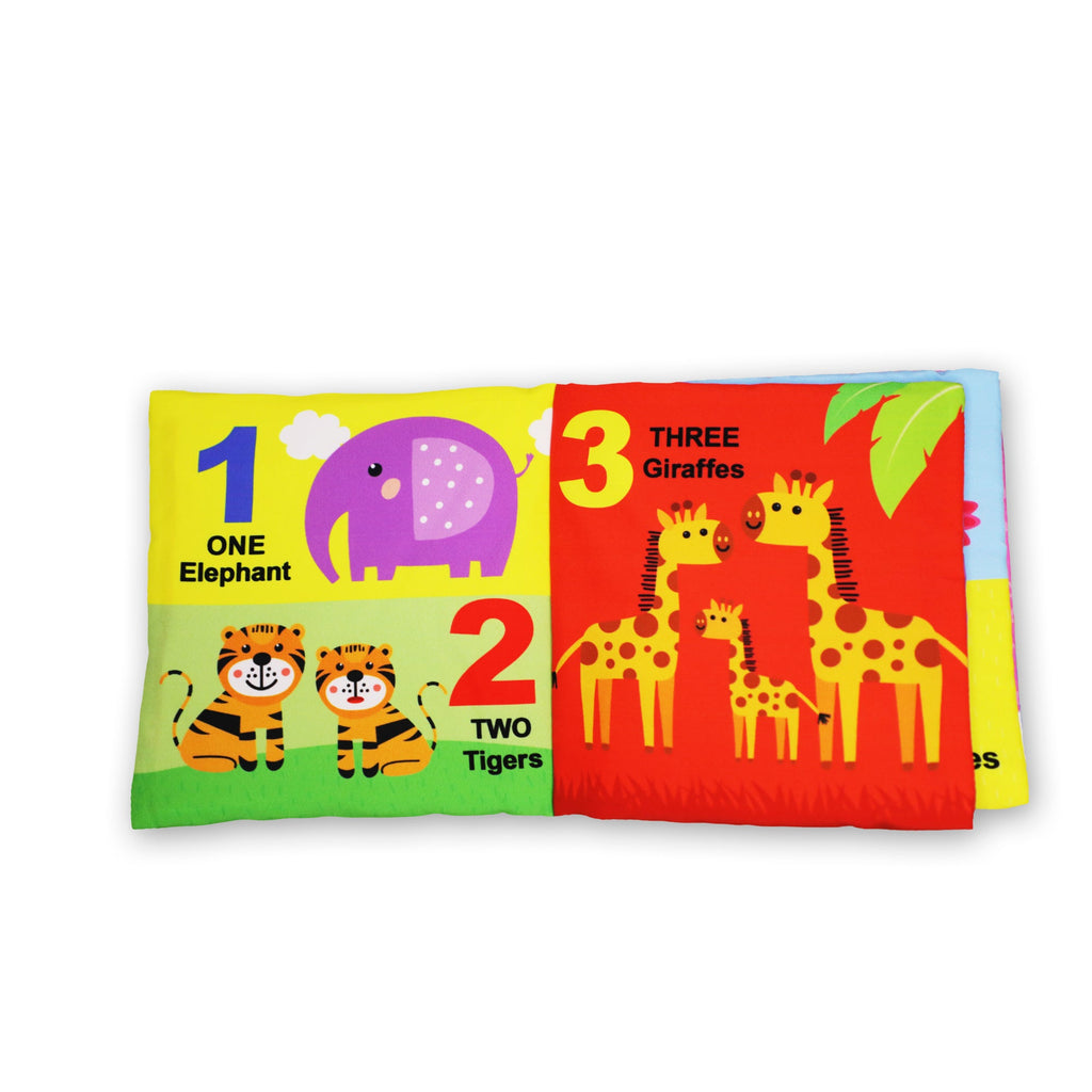 Dreamland Publications Baby My First Cloth Book 123 with Squeaker and Crinkle Paper, Non-Toxic Early Educational Toy for Toddler, Infants - Distacart