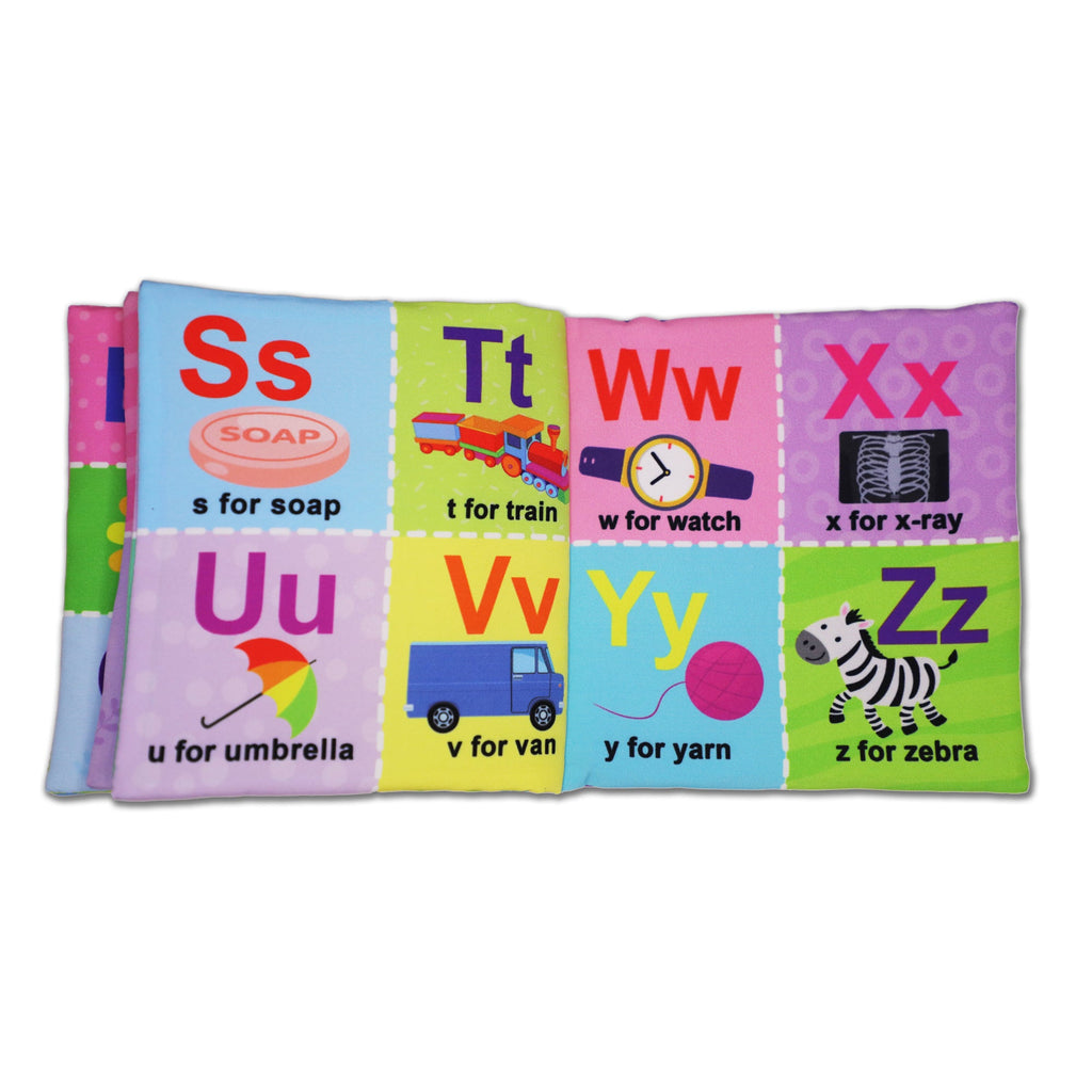 Dreamland Publications Baby My First Cloth Book ABC with Squeaker and Crinkle Paper, Non-Toxic Early Educational Toy for Toddler, Infants - Distacart