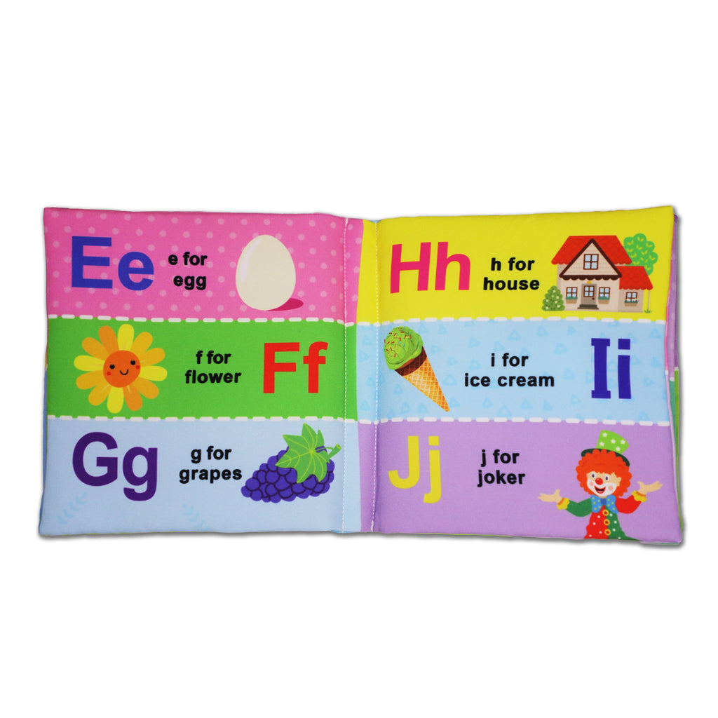 Dreamland Publications Baby My First Cloth Book ABC with Squeaker and Crinkle Paper, Non-Toxic Early Educational Toy for Toddler, Infants - Distacart