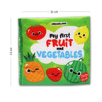 Dreamland Publications Baby My First Cloth Book Fruit and Vegetables with Squeaker and Crinkle Paper, Non-Toxic Early Educational Toy for Toddler, Infants - Distacart