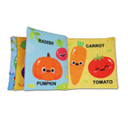 Dreamland Publications Baby My First Cloth Book Fruit and Vegetables with Squeaker and Crinkle Paper, Non-Toxic Early Educational Toy for Toddler, Infants - Distacart