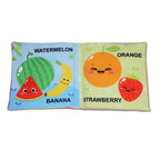 Dreamland Publications Baby My First Cloth Book Fruit and Vegetables with Squeaker and Crinkle Paper, Non-Toxic Early Educational Toy for Toddler, Infants - Distacart