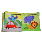 Dreamland Publications Baby My First Cloth Book First Words with Squeaker and Crinkle Paper, Non-Toxic Early Educational Toy for Toddler, Infants - Distacart